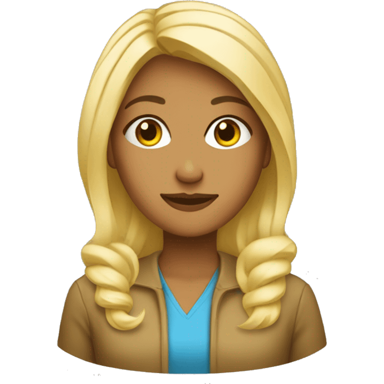 computer programmer blonde Girl with computer emoji