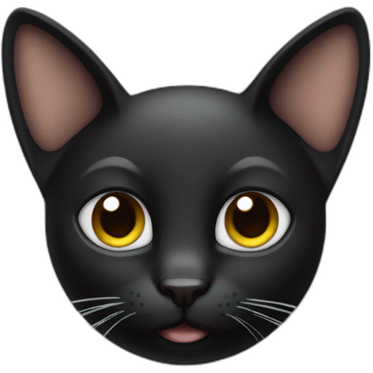 cat-black-smile-with-big-ear emoji