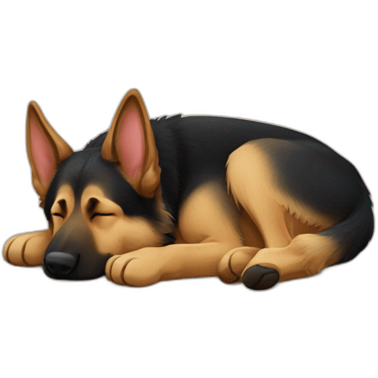 German shepherd sleeping emoji