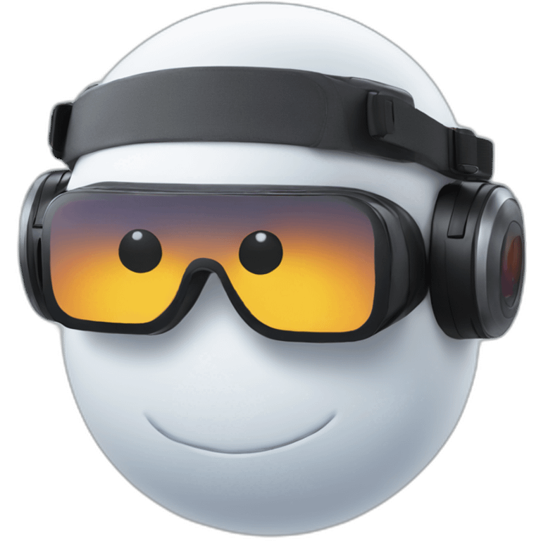 snowman wearing vr headset emoji