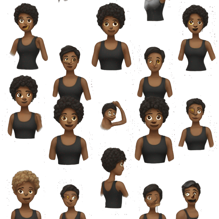 Black tank top emoji