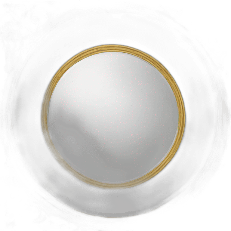 Round mirror with Gold frame emoji