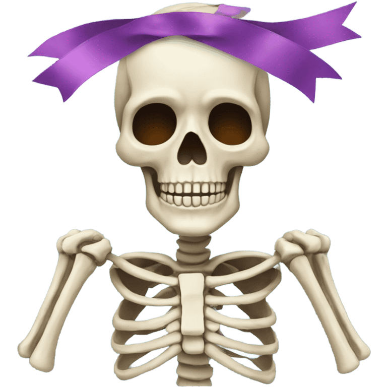 Skeleton with ribbons  emoji