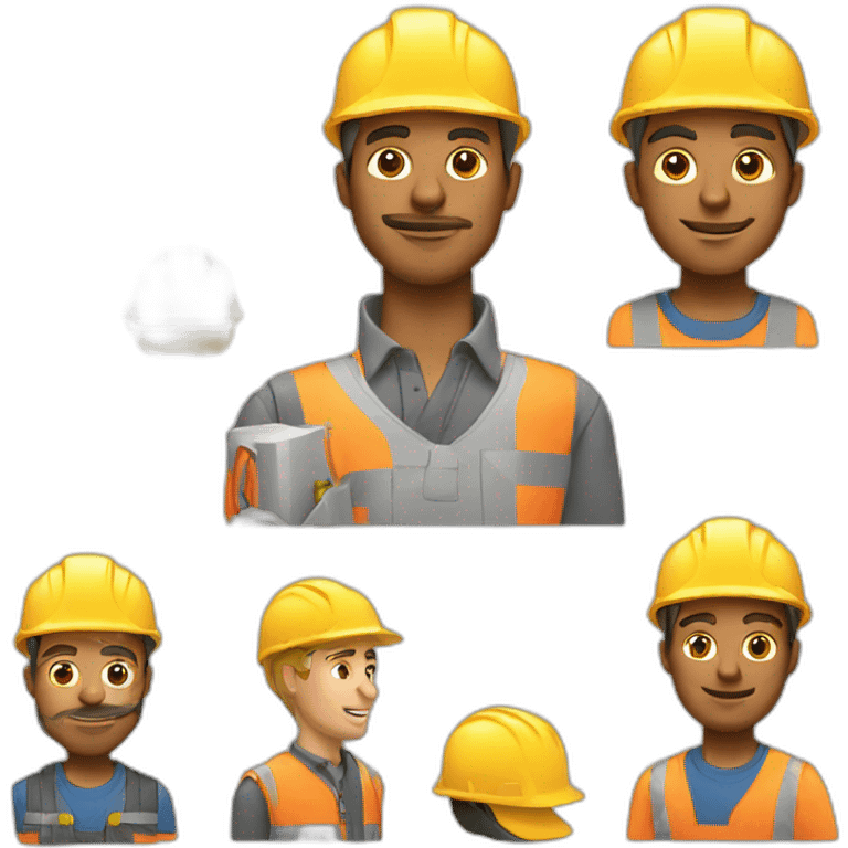 construction worker and software enginer emoji