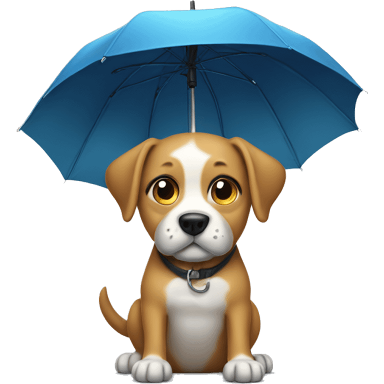 dog with umbrella  emoji