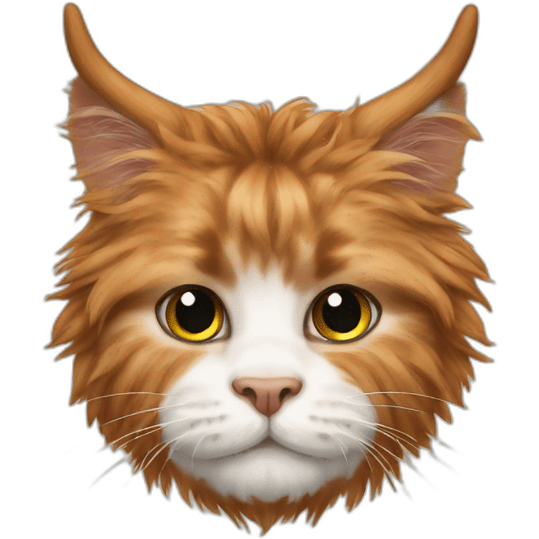 Highland cow cat emoji