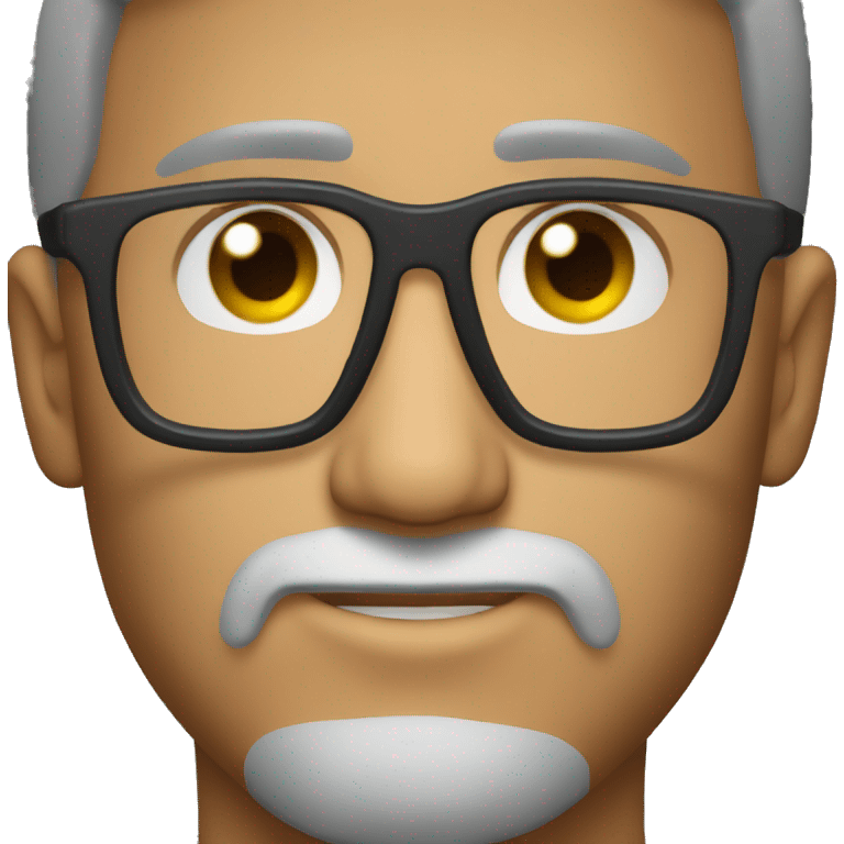 Short ashy beard glasses  emoji