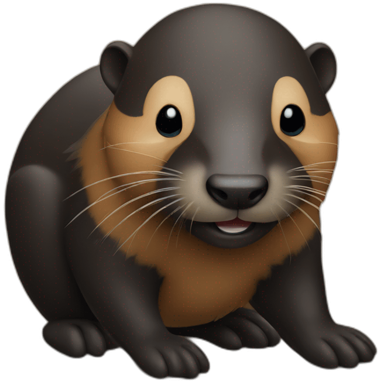 black and tan beaver emoji