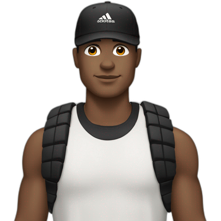 pale male with a black addidas cap emoji