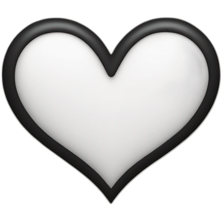 Half white-black heart emoji