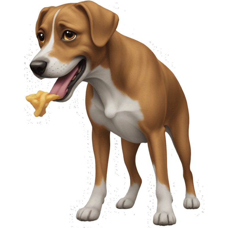 A dog eating curros emoji