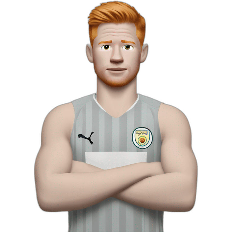 Kevin De Bruyne with arms emoji