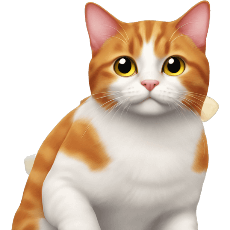 Scotch fold ginger cat kissed tricolour kitty emoji