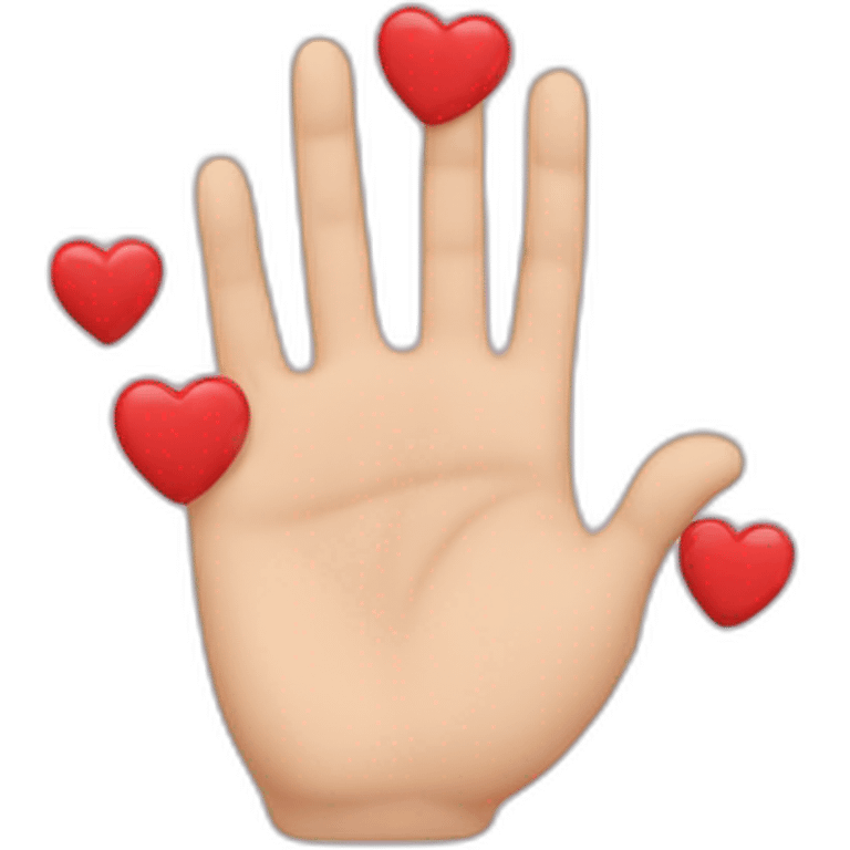 Heart hand emoji