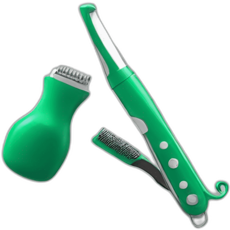 barber instrument green emoji