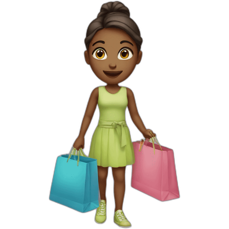 Girl with shopping bag emoji