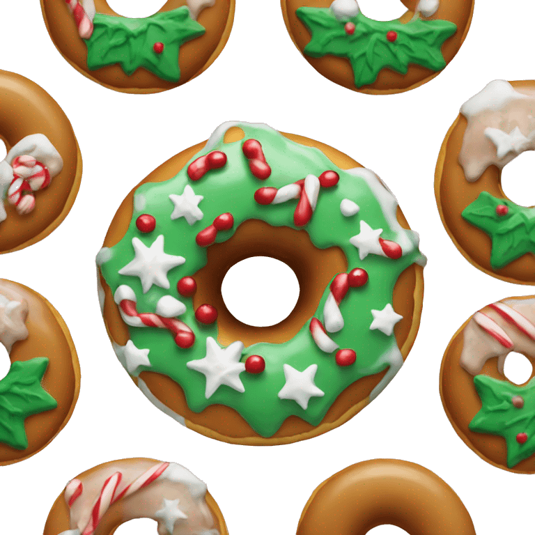 Christmas donut emoji