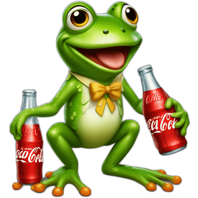 mr frog coca cola happy emoji