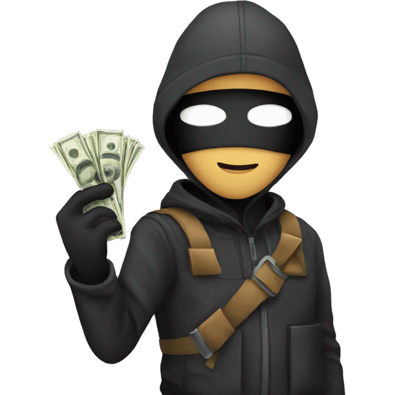 Robber with money emoji