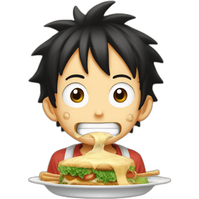 Luffy qui mange emoji