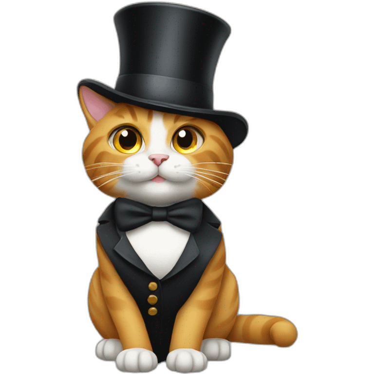 Cat with top hat emoji