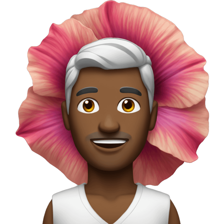 male hibiscus fan dancer emoji