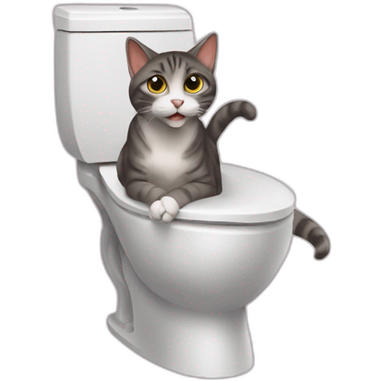 cats in toilet emoji