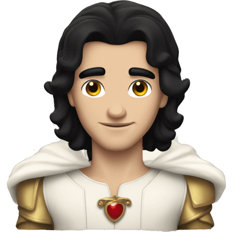 White skin Prince with black hair From Snow White emoji