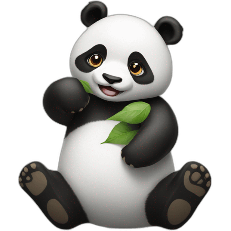 Panda rolling emoji