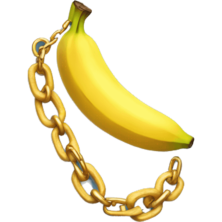 Banana wrapped in chain emoji