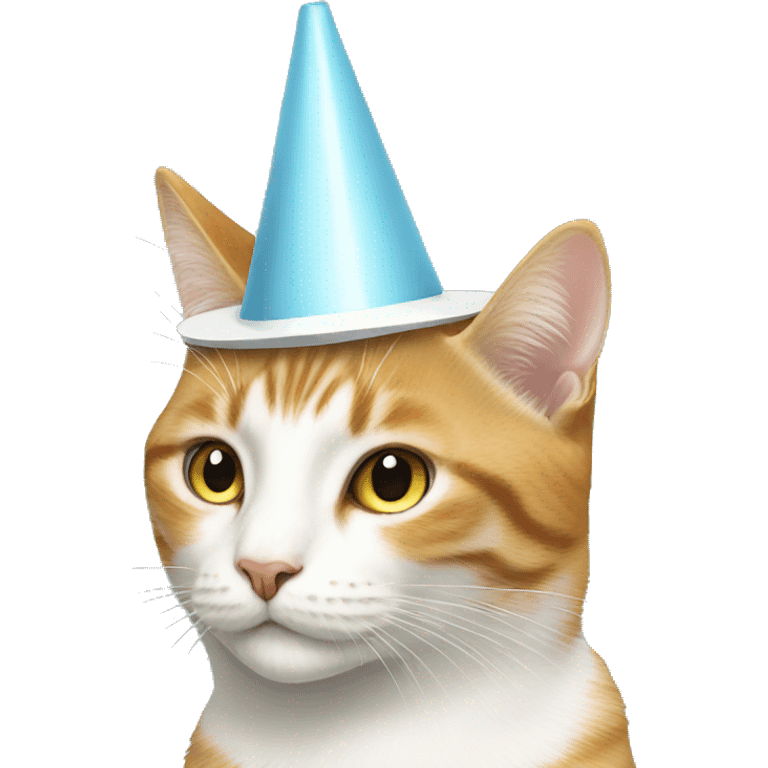 doctor cat party hat emoji