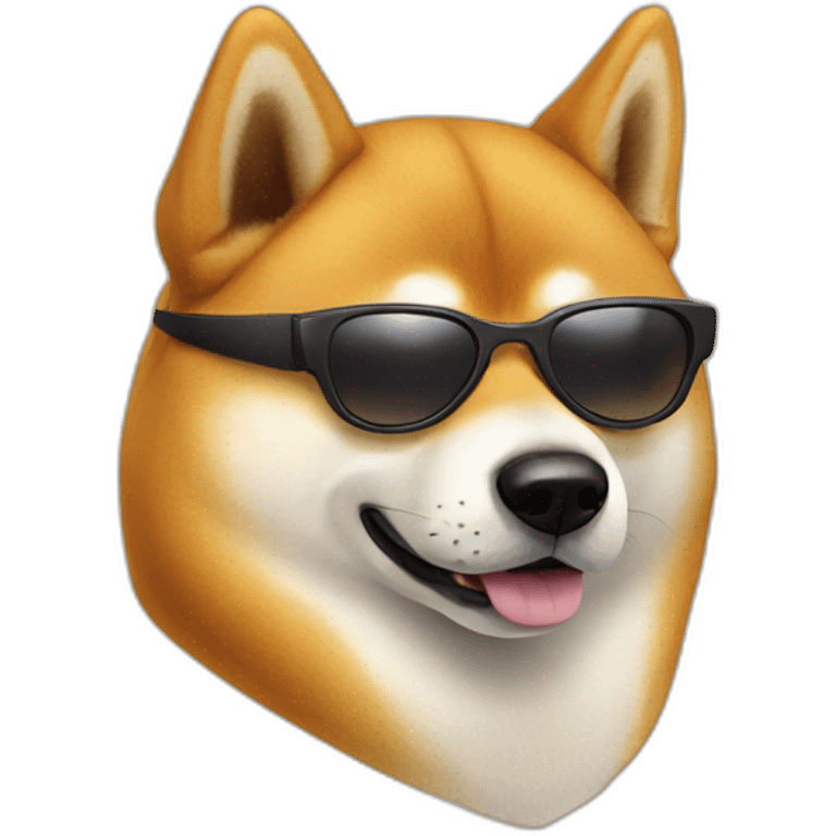 shiba inu wearing sunglasses emoji