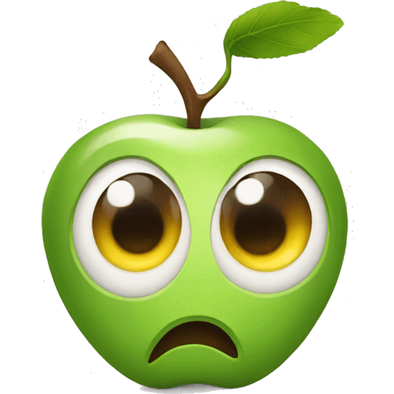 An Apple with eyes emoji