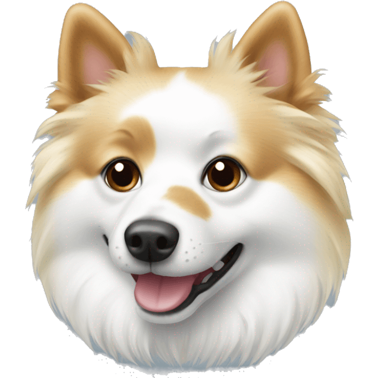 White and blonde spots spitz emoji