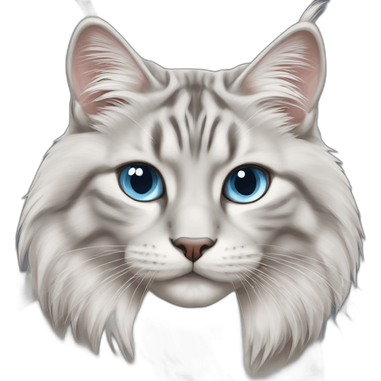 Blue lynx point female Siberian cat emoji