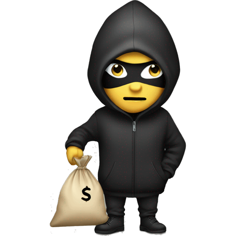 Thief whit money bag  emoji