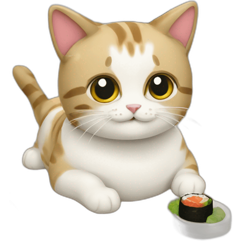 Cat sushi emoji