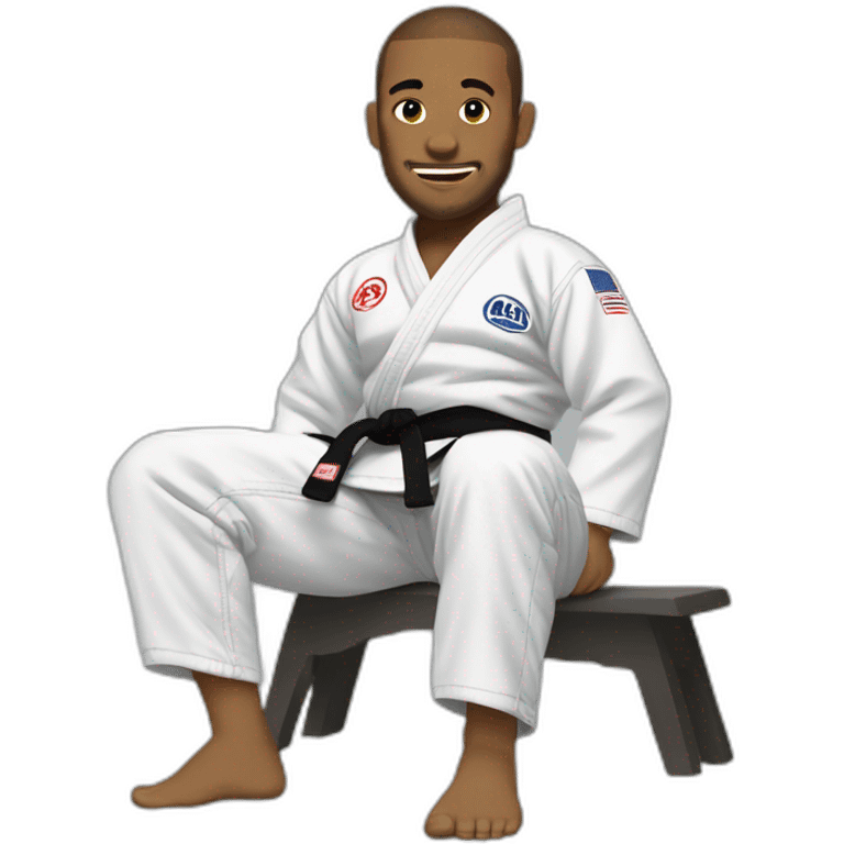 Jiu-Jitsu fighter sitting down butt scooting  playing open guard emoji