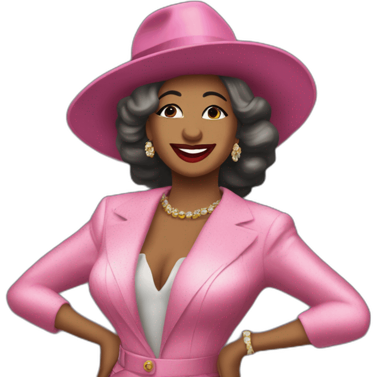 celia cruz with hat and dark hair - iterate again, please center the image emoji