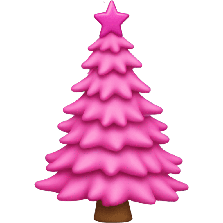 Pink Christmas tree emoji