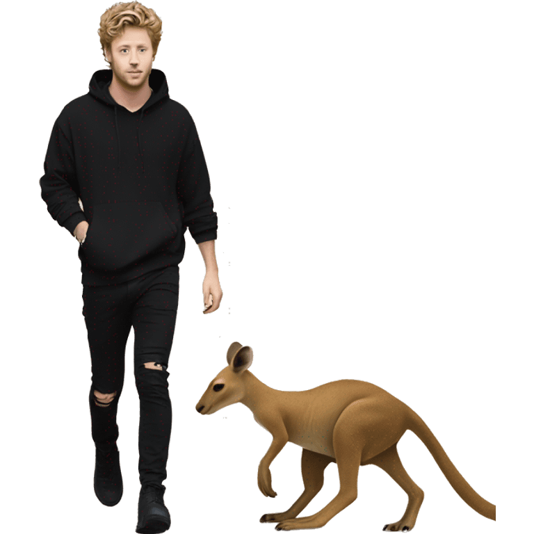 luke hemmings walking a kangaroo emoji