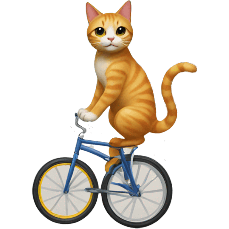 Cat riding a unicycle emoji