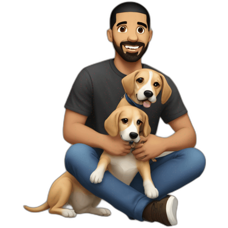 drake with dogs emoji