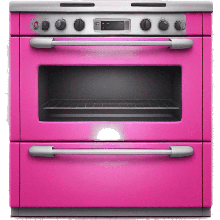 Realistic hot pink oven isolated. emoji