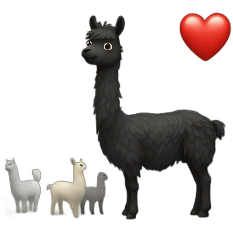 Corazón negro con llamas emoji