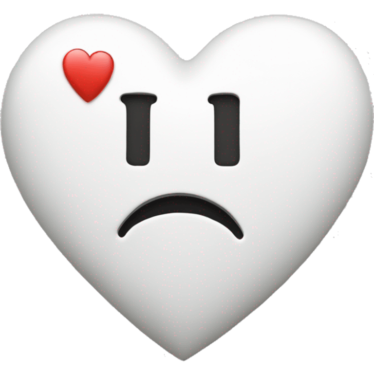 White Emoji Heart With letter L and P emoji