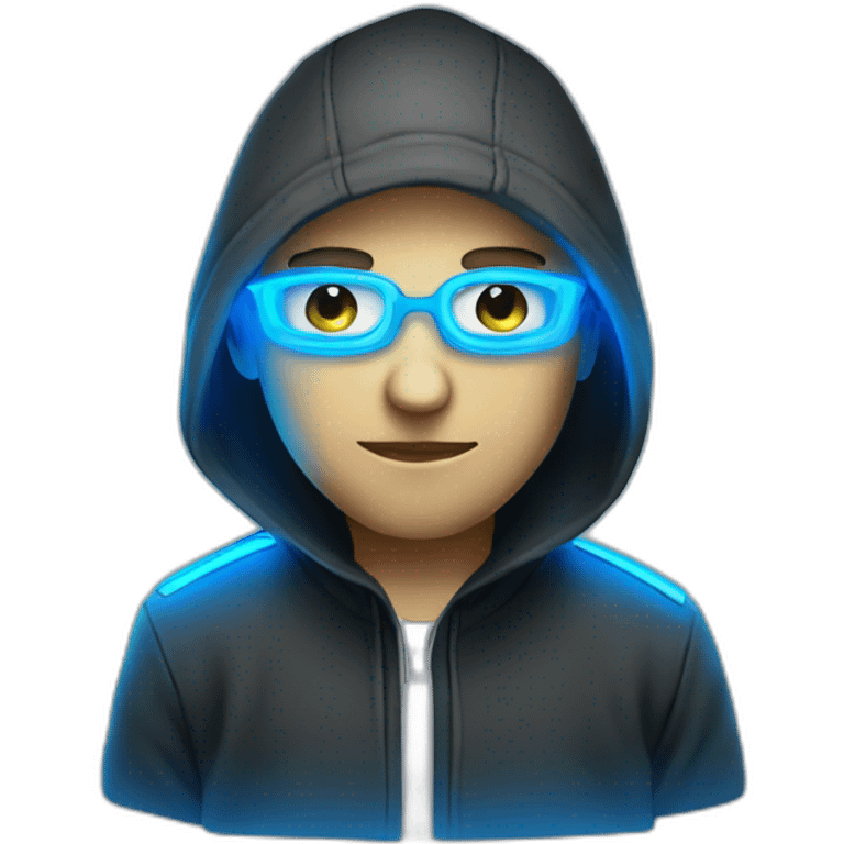 neon blue hacker emoji