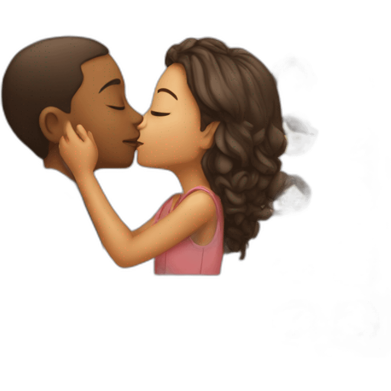 Boy kissing girl emoji