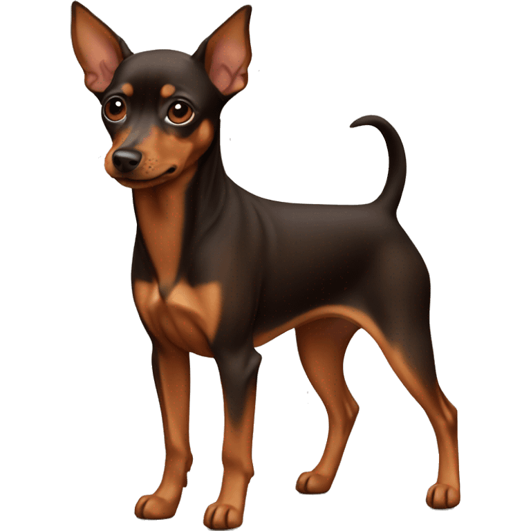 Brown miniature pinscher emoji