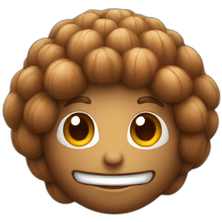 A hazelnut head emoji